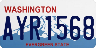 WA license plate AYR1568