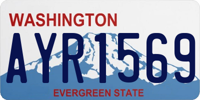 WA license plate AYR1569
