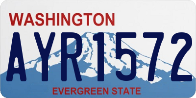 WA license plate AYR1572