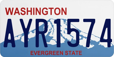 WA license plate AYR1574