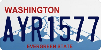 WA license plate AYR1577