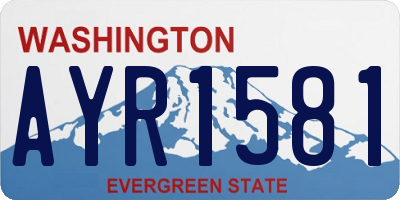 WA license plate AYR1581
