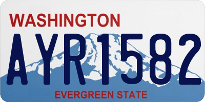 WA license plate AYR1582
