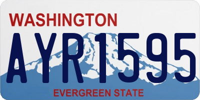 WA license plate AYR1595