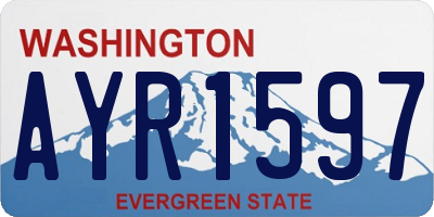 WA license plate AYR1597