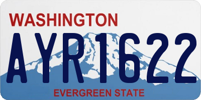 WA license plate AYR1622