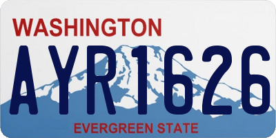 WA license plate AYR1626