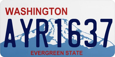 WA license plate AYR1637