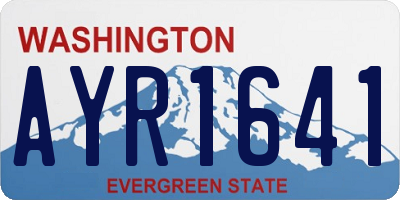 WA license plate AYR1641