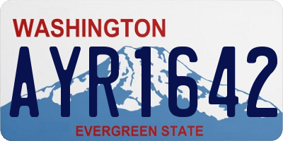 WA license plate AYR1642