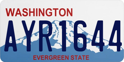 WA license plate AYR1644