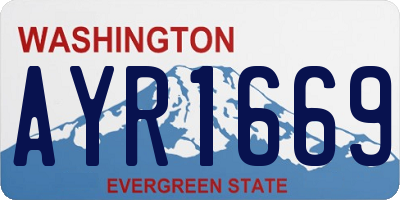 WA license plate AYR1669