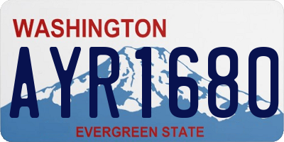 WA license plate AYR1680