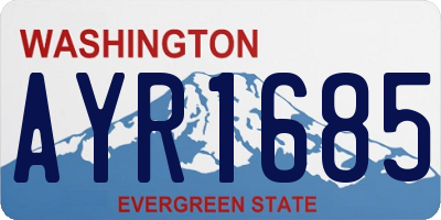 WA license plate AYR1685