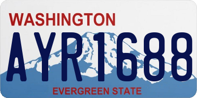 WA license plate AYR1688