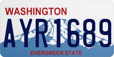 WA license plate AYR1689