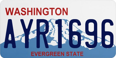 WA license plate AYR1696