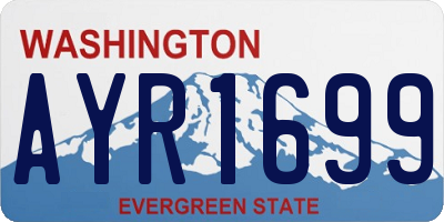 WA license plate AYR1699