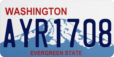 WA license plate AYR1708