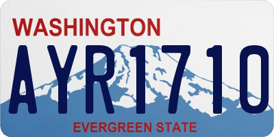 WA license plate AYR1710