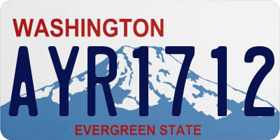 WA license plate AYR1712
