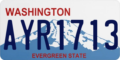 WA license plate AYR1713