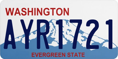 WA license plate AYR1721