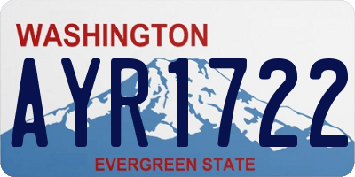 WA license plate AYR1722