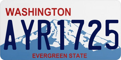 WA license plate AYR1725