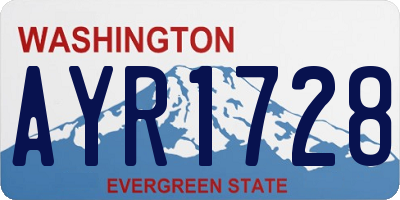 WA license plate AYR1728