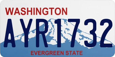 WA license plate AYR1732