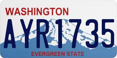 WA license plate AYR1735