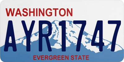 WA license plate AYR1747