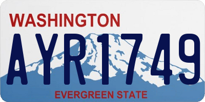 WA license plate AYR1749