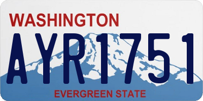 WA license plate AYR1751