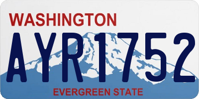WA license plate AYR1752