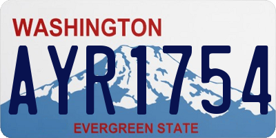 WA license plate AYR1754