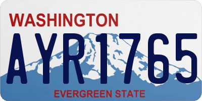 WA license plate AYR1765