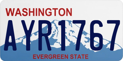 WA license plate AYR1767