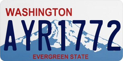 WA license plate AYR1772