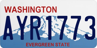 WA license plate AYR1773