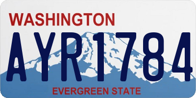 WA license plate AYR1784