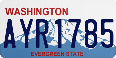 WA license plate AYR1785