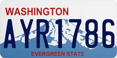 WA license plate AYR1786