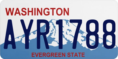 WA license plate AYR1788