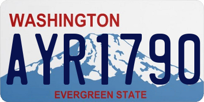 WA license plate AYR1790