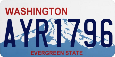 WA license plate AYR1796