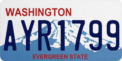 WA license plate AYR1799