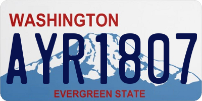 WA license plate AYR1807