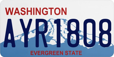 WA license plate AYR1808